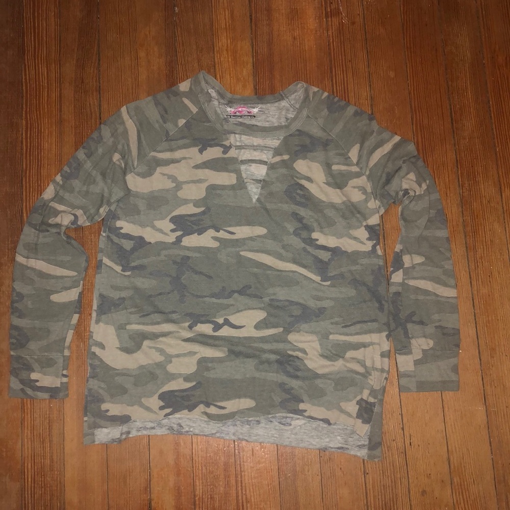 Camo long sleeve tee shirt